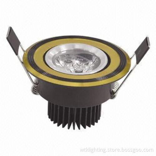 3W LED Superior Ceiling/Downlight with Black and Golden Edge